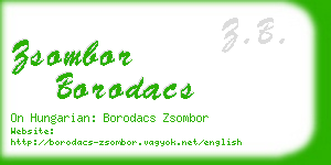 zsombor borodacs business card